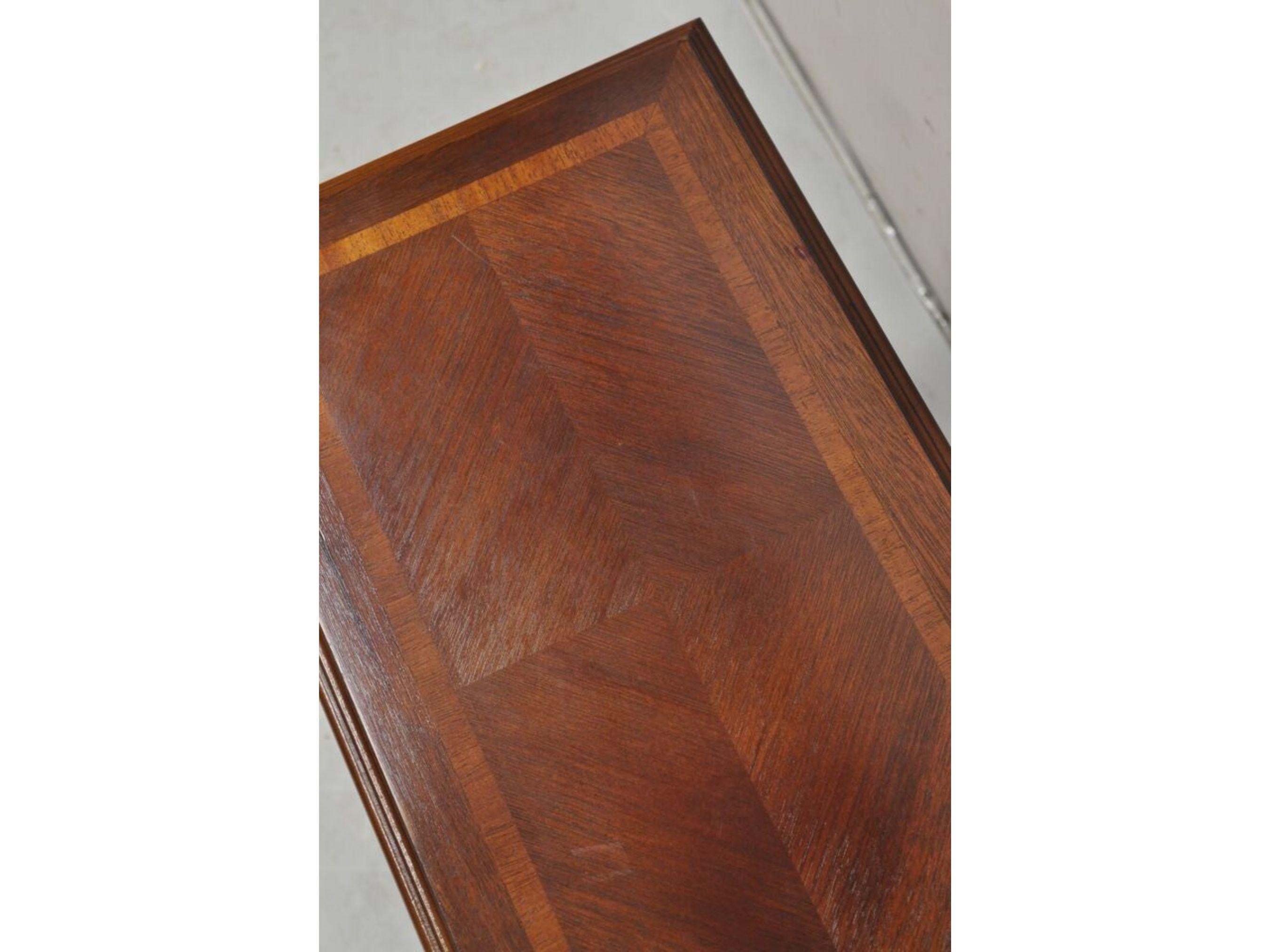 Lane Chippendale Stil gebändert Mahagoni Holz 2 Schublade kleinen Beistelltisch Kommode im Angebot 2