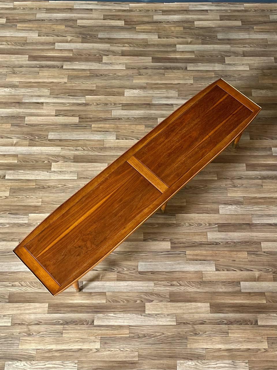 American Lane “Copenhagen” Walnut Coffee Table / Bench For Sale