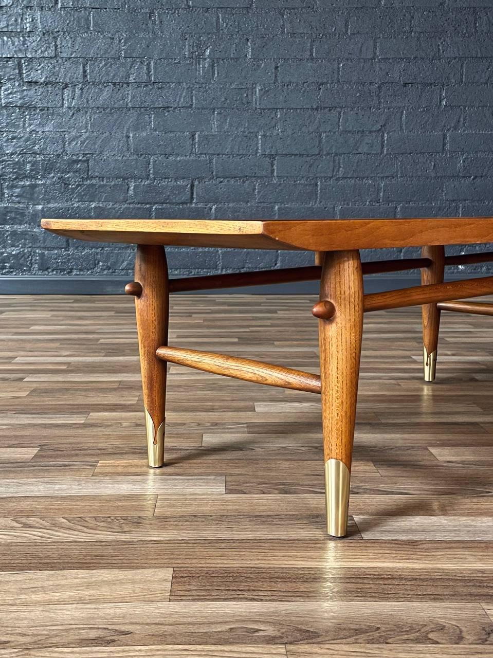 Lane “Copenhagen” Walnut Coffee Table / Bench For Sale 1