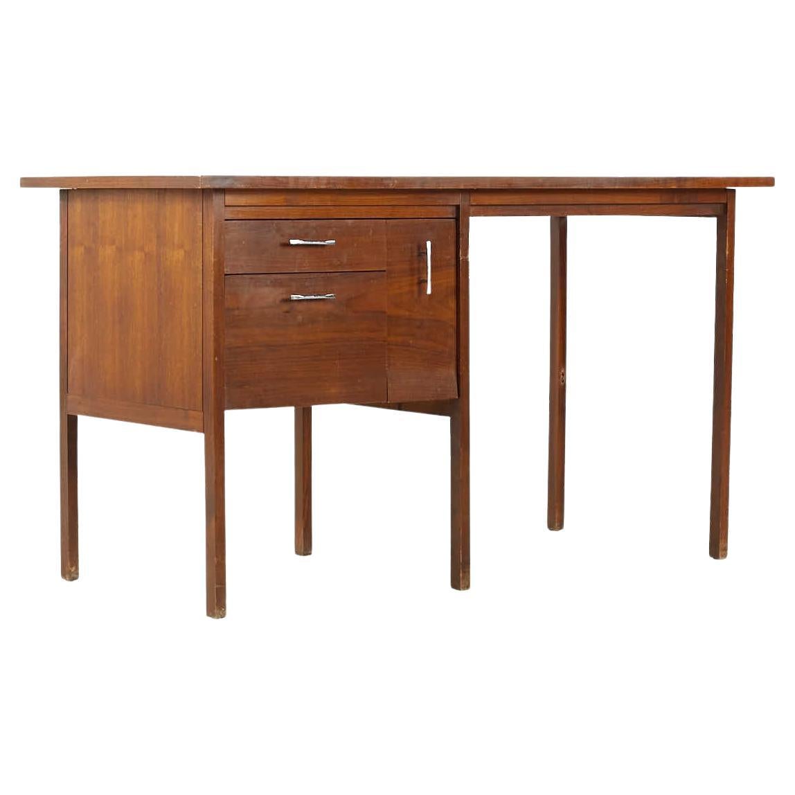 SOLD 03/25/24 Lane Delineator Midcentury Walnut and Rosewood Desk