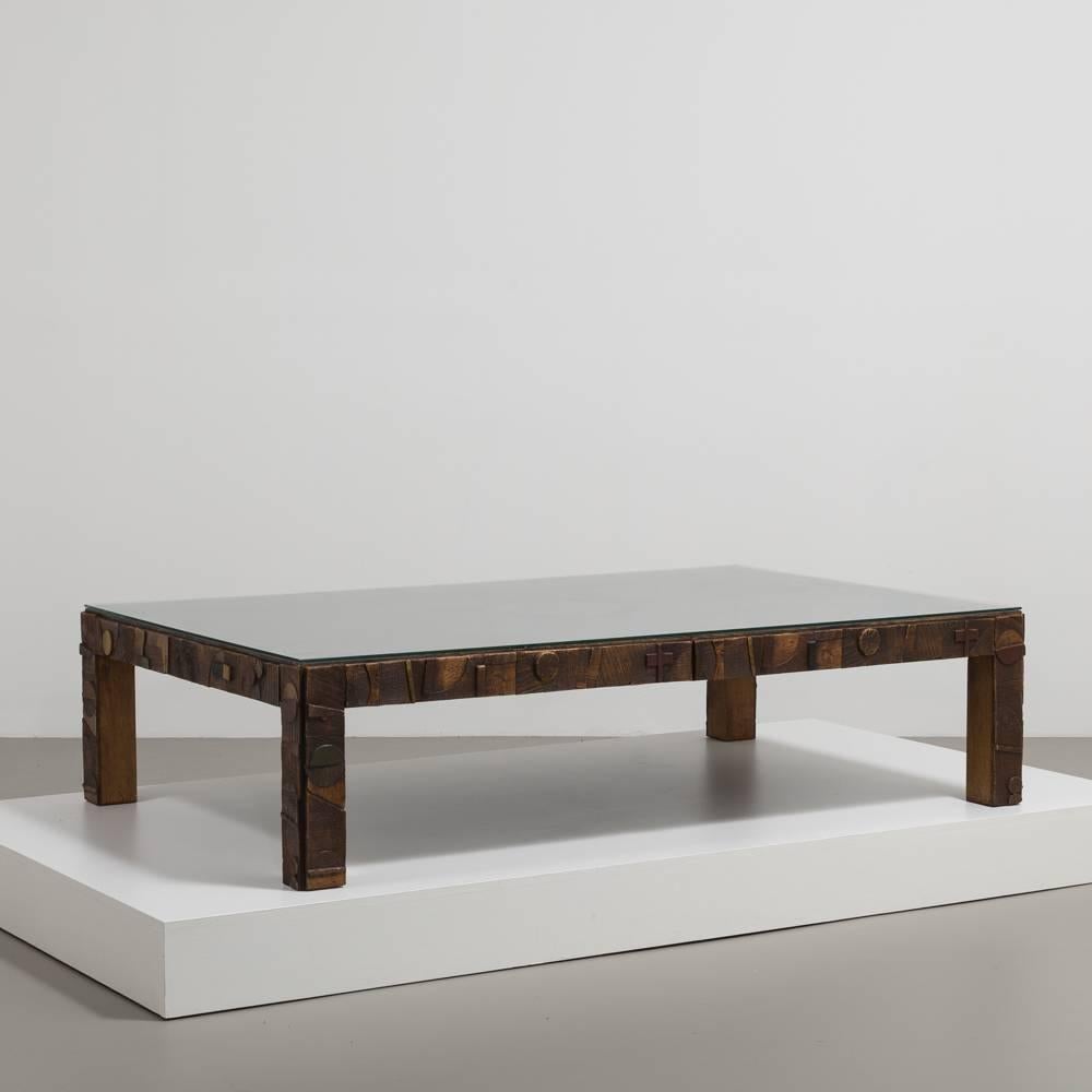 A lane designed coffee table from their Pueblo collection, 1960s.

Lane was founded in 1912 by John Lane and his sons in Altavista, Virginia and started out making chests. They are defined by their often geometric and block designed furniture which