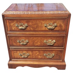 Vintage Lane Earl's Court Collection Burl and Banded Mahogany Bedside Chest
