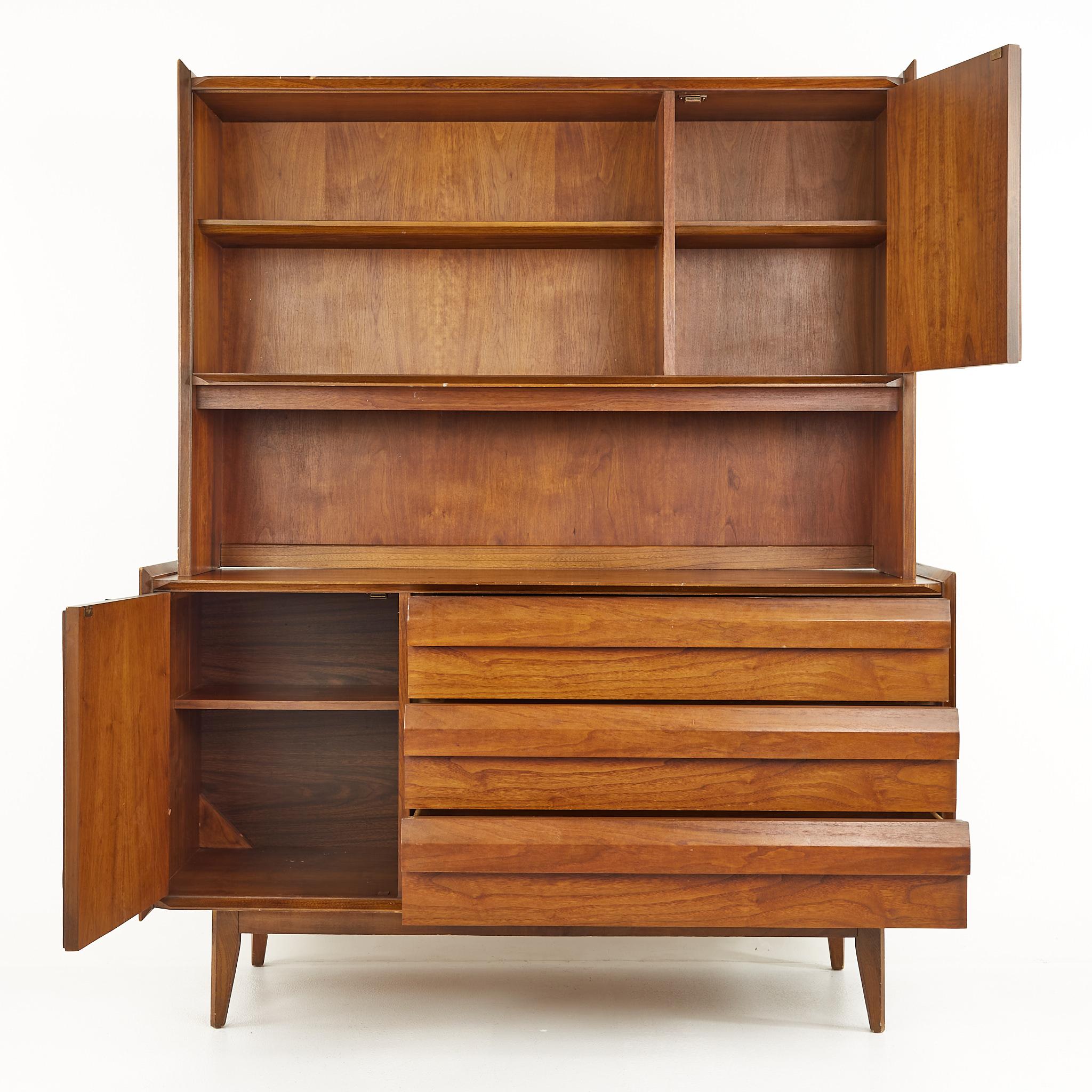Mid-Century Modern Lane First Edition Mid Century Buffet and Hutch