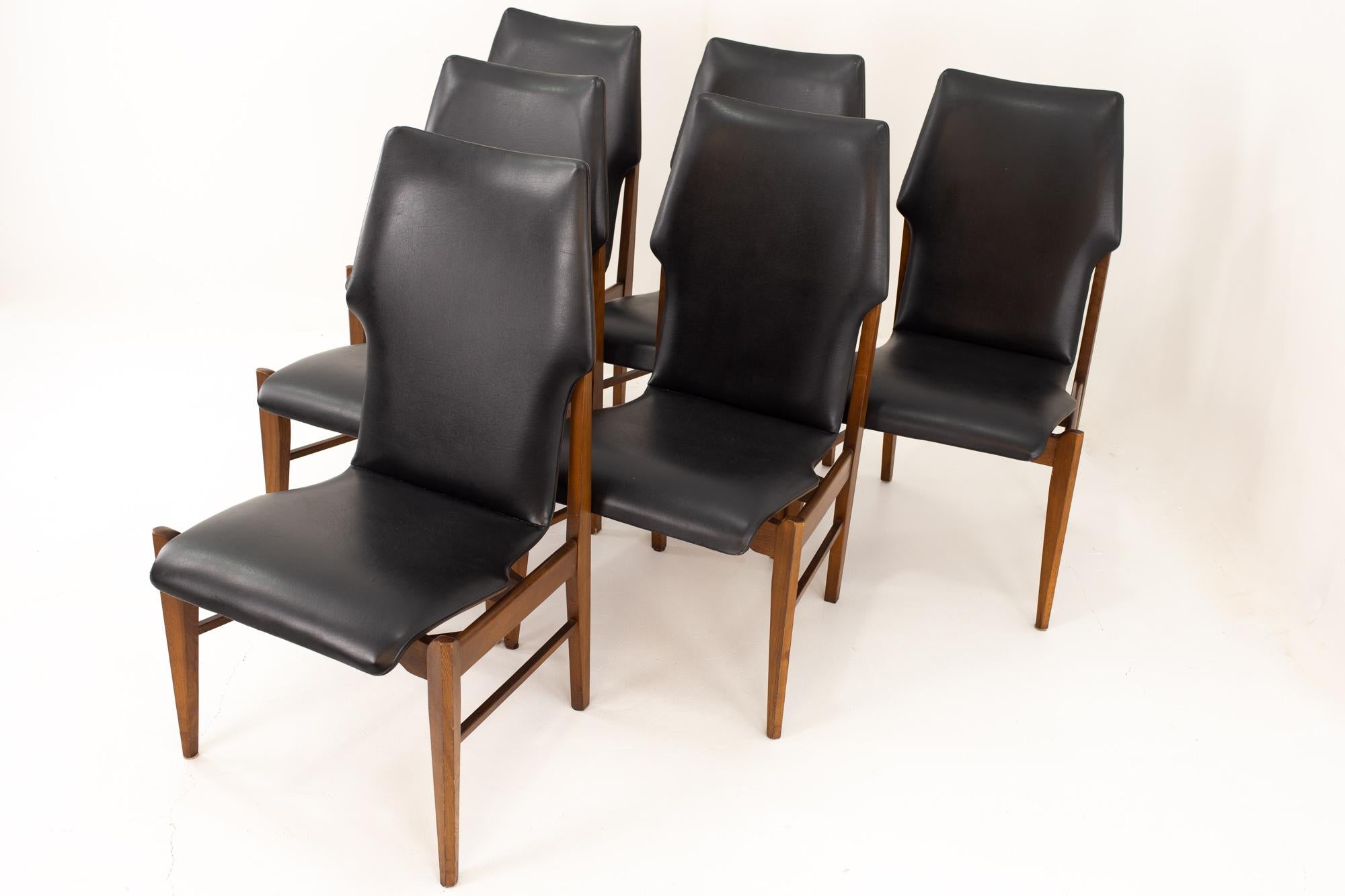 Mid-Century Modern Lane First Edition Mid Century Dining Chairs, Set of 6