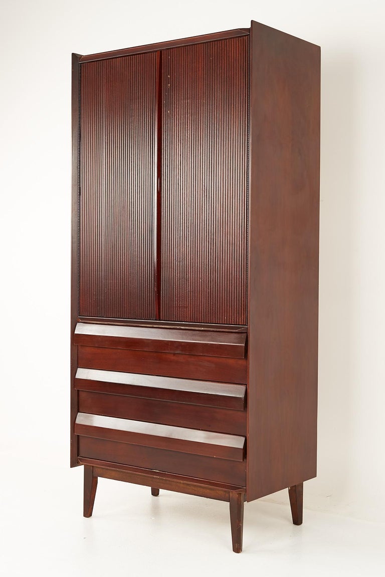 Lane First Edition MidCentury Gentlemans Chest Armoire at 1stDibs