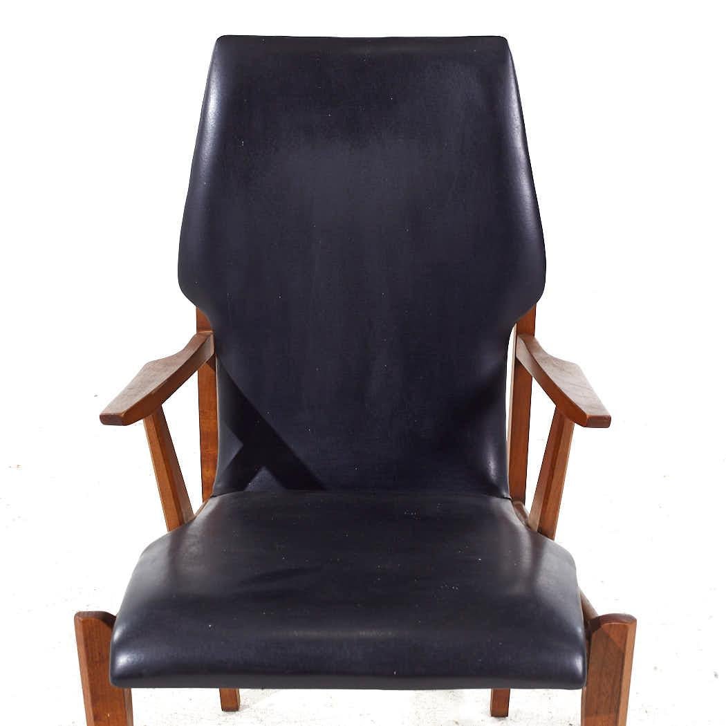 Lane First Edition Mid Century Walnut Dining Chairs - Set of 8 For Sale 10