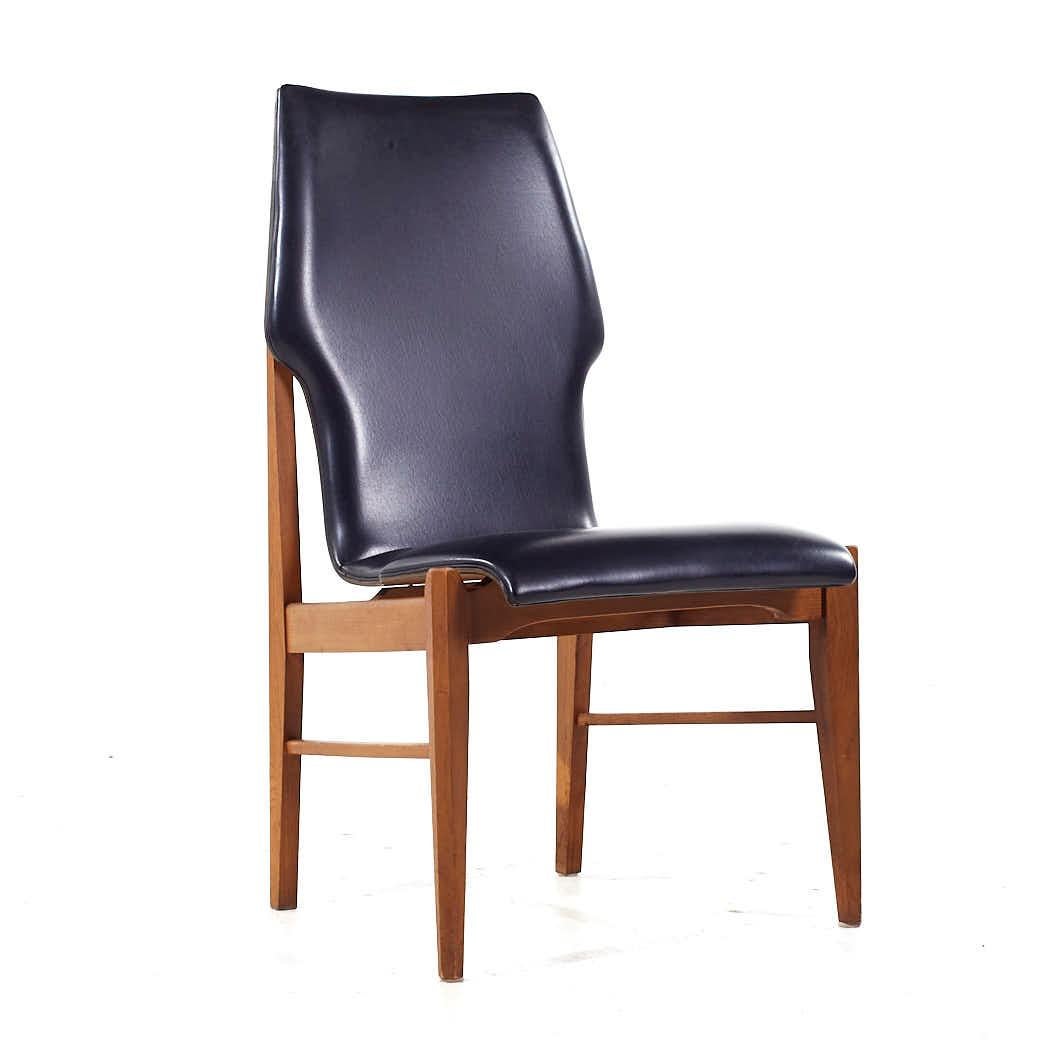 American Lane First Edition Mid Century Walnut Dining Chairs - Set of 8 For Sale