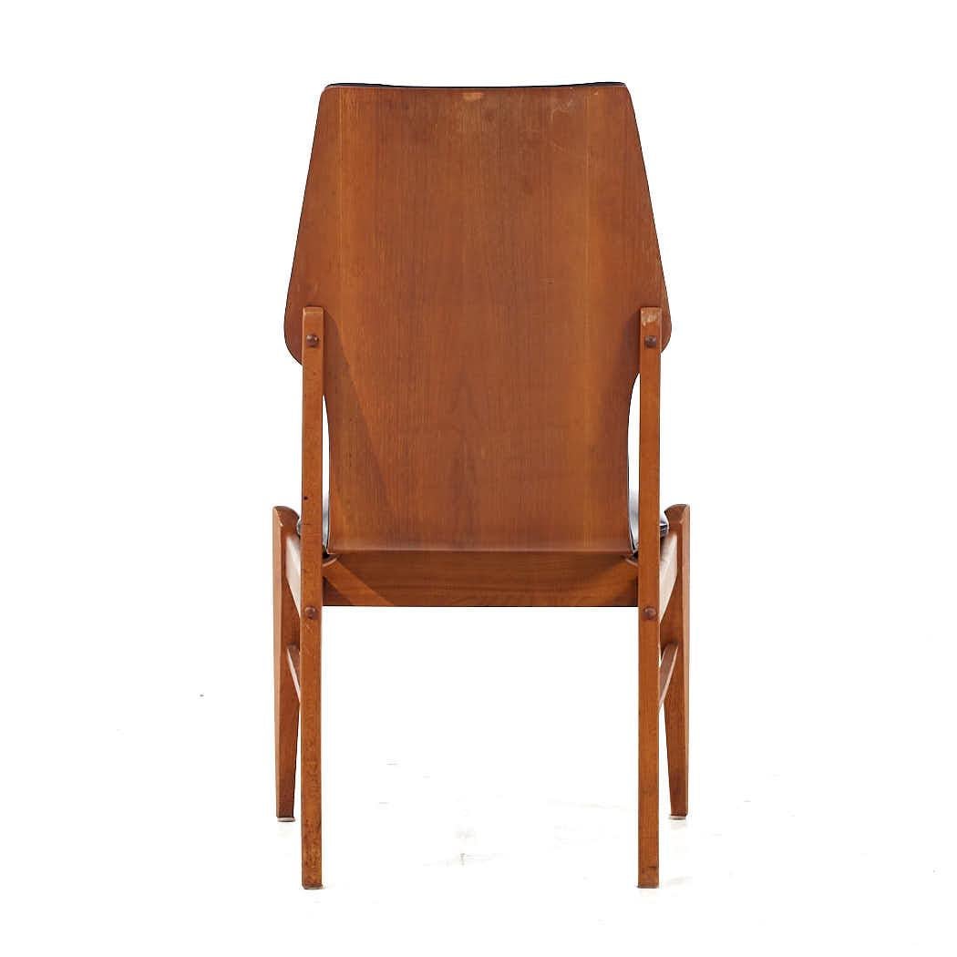 Lane First Edition Mid Century Walnut Dining Chairs - Set of 8 For Sale 1