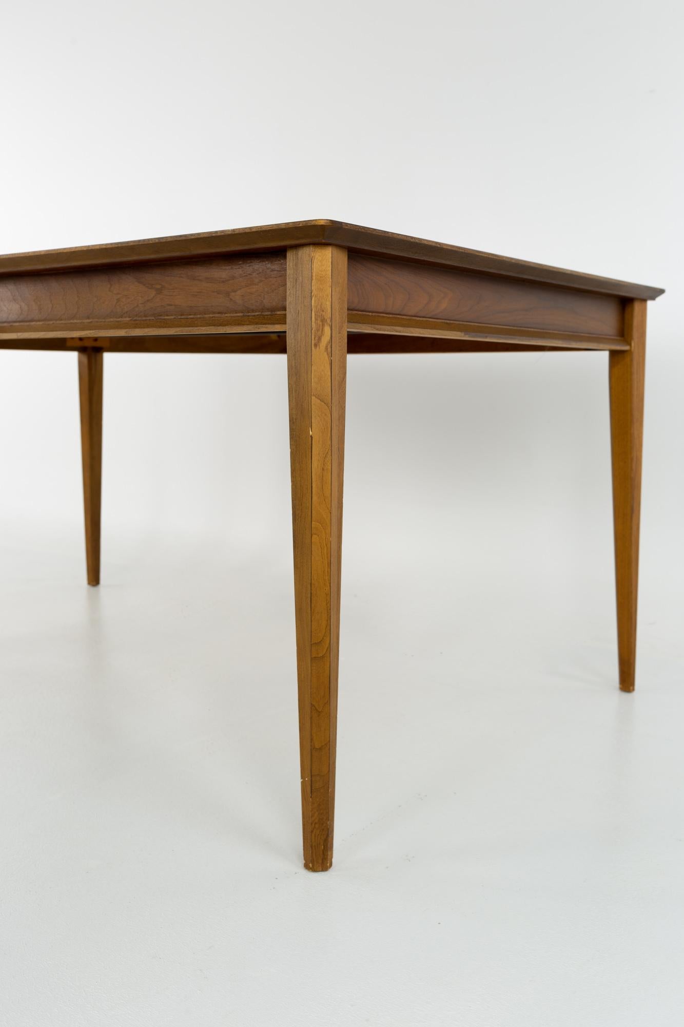 Late 20th Century Lane First Edition Mid Century Walnut Dining Table with 2 Leaves