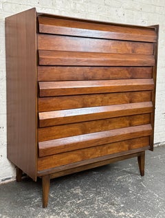 Lane "First Edition" Mid-Century Walnut Highboy Dresser