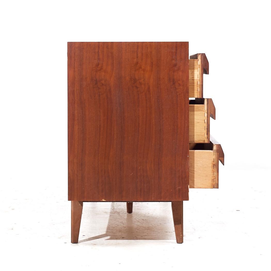 American Lane First Edition Mid Century Walnut Lowboy Dresser