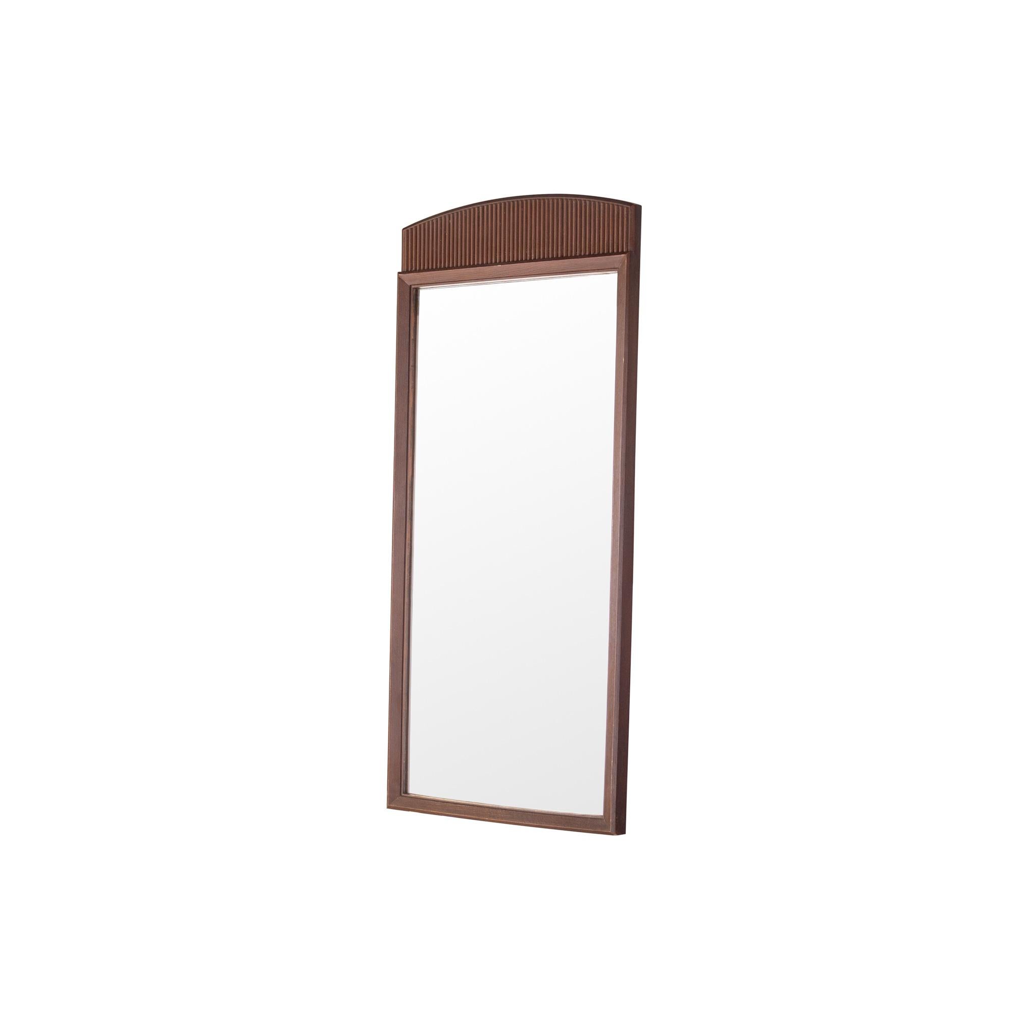 Mid-Century Modern Lane First Edition Mid-Century Walnut Mirror, a Pair For Sale