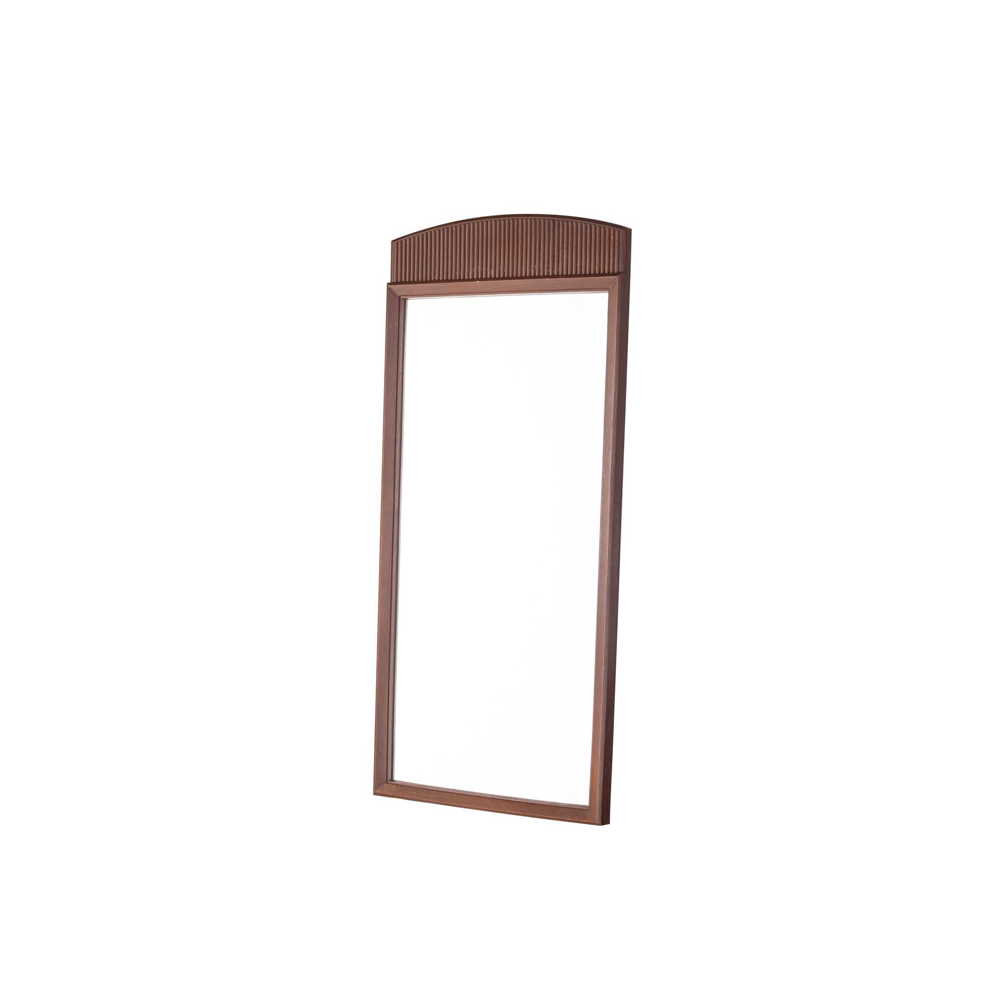 Late 20th Century Lane First Edition Mid-Century Walnut Mirror, a Pair For Sale