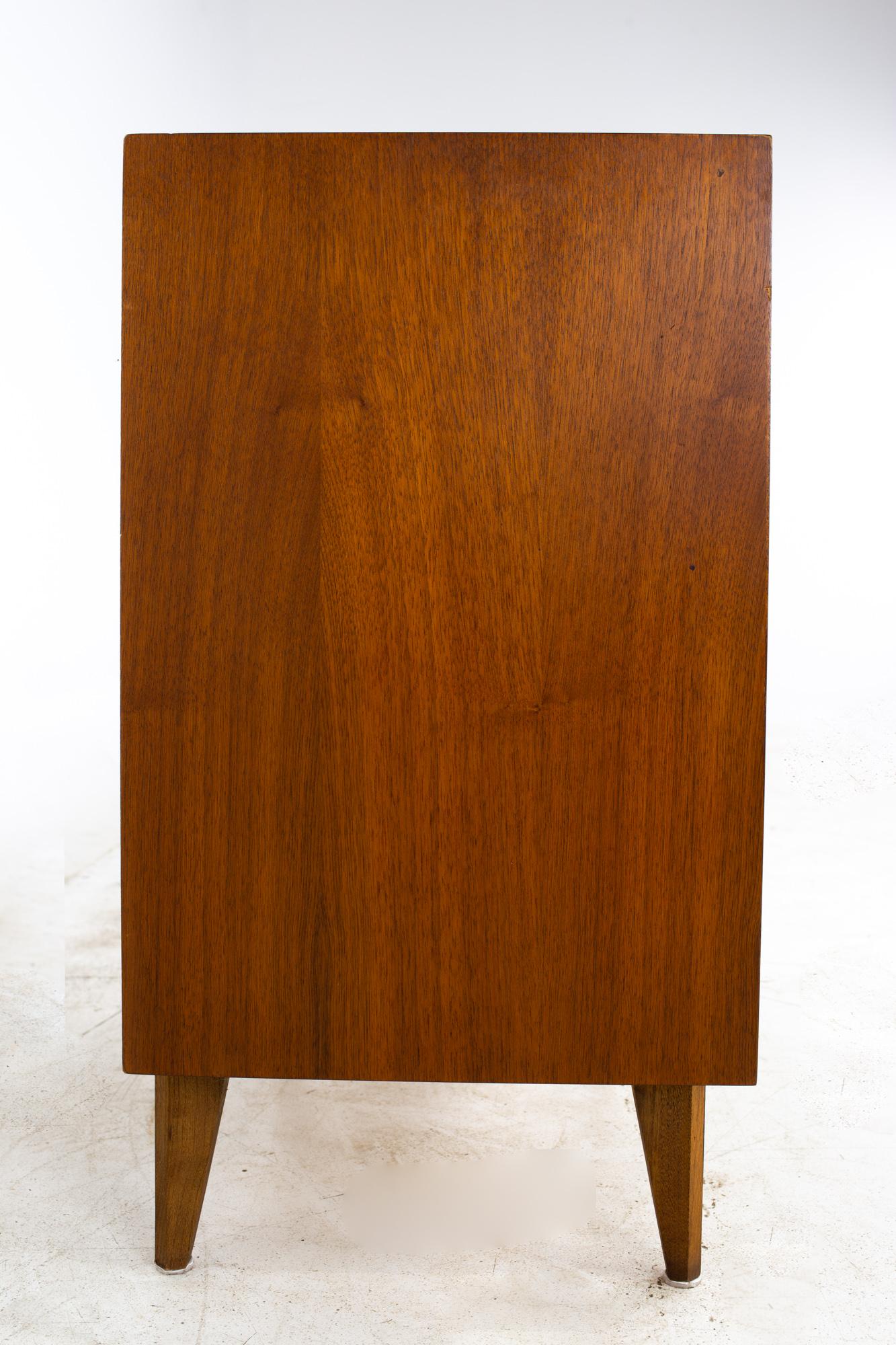 Mid-Century Modern Lane First Edition Mid Century Walnut Record Cabinet