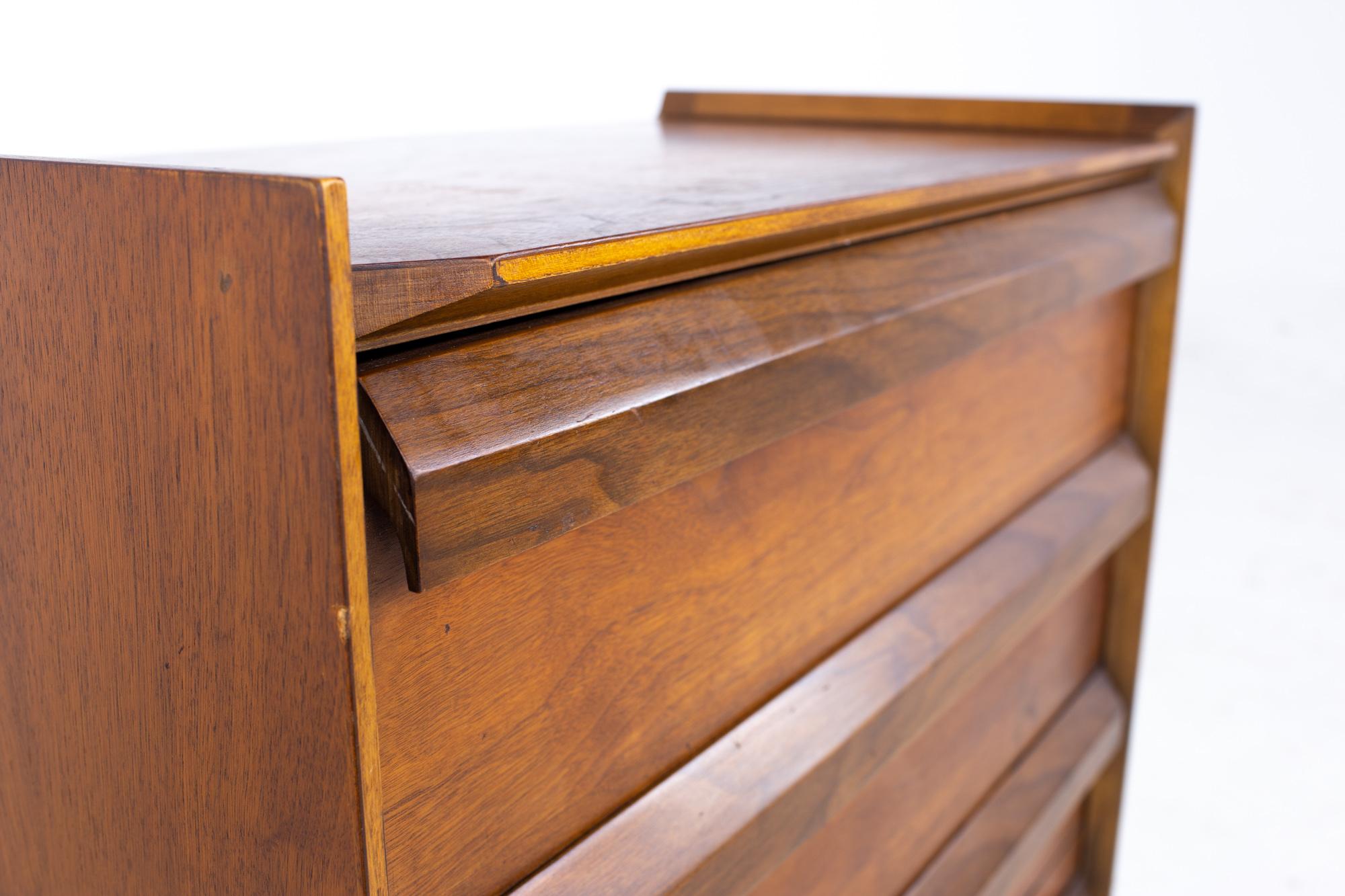 American Lane First Edition Mid Century Walnut Record Cabinet