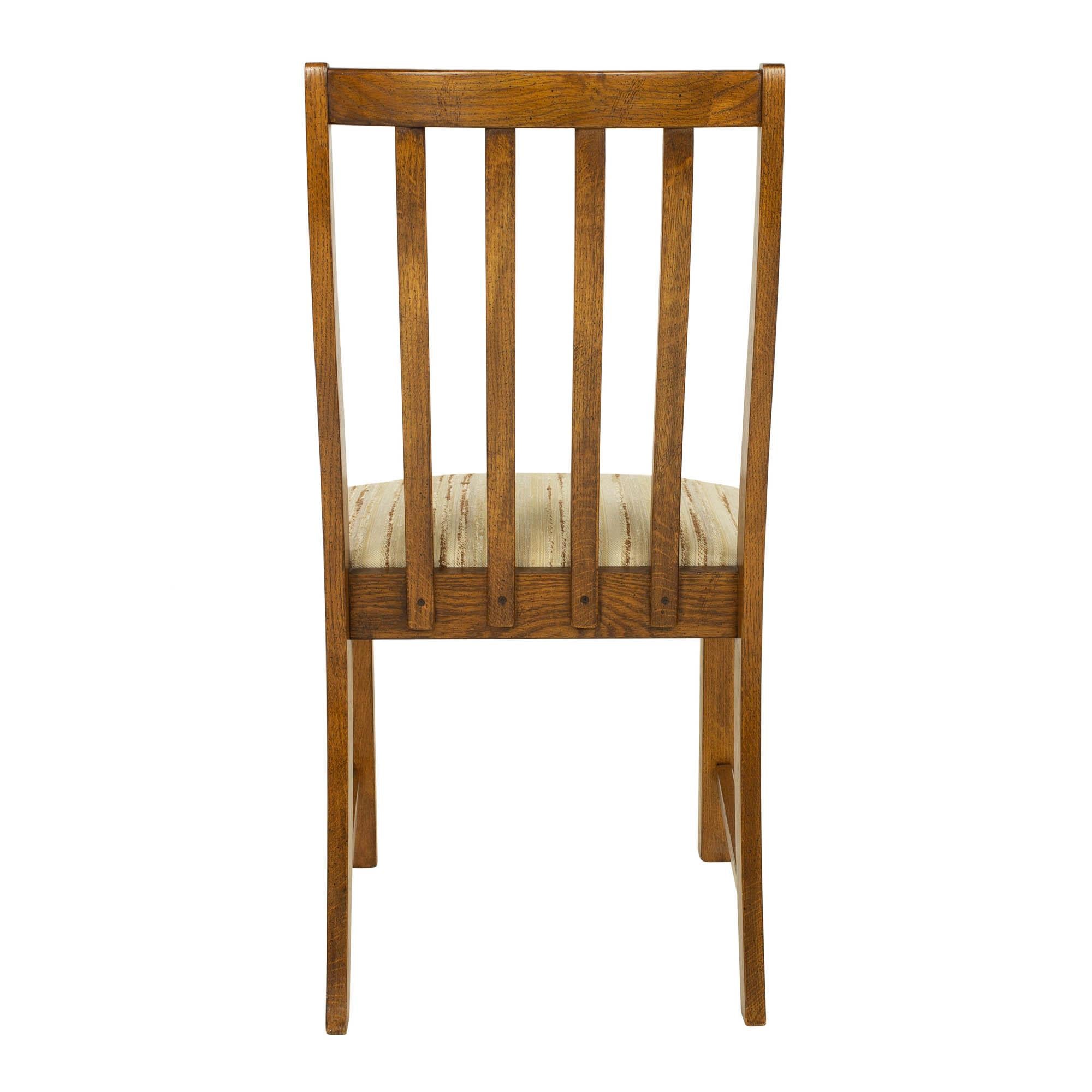 Lane First Edition Style Keller Mid Century Walnut Dining Chairs, Set of 6 For Sale 4