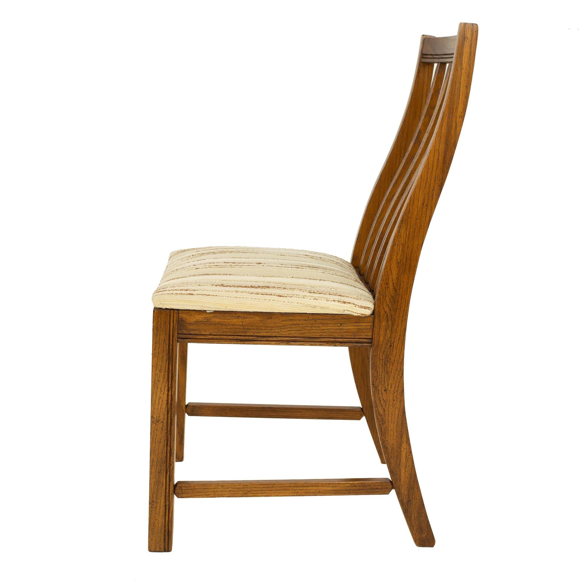 Lane First Edition Style Keller Mid Century Walnut Dining Chairs, Set of 6 For Sale 5