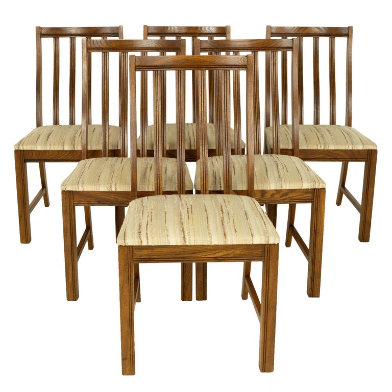 Lane First Edition Style Keller Mid Century Walnut Dining Chairs, Set