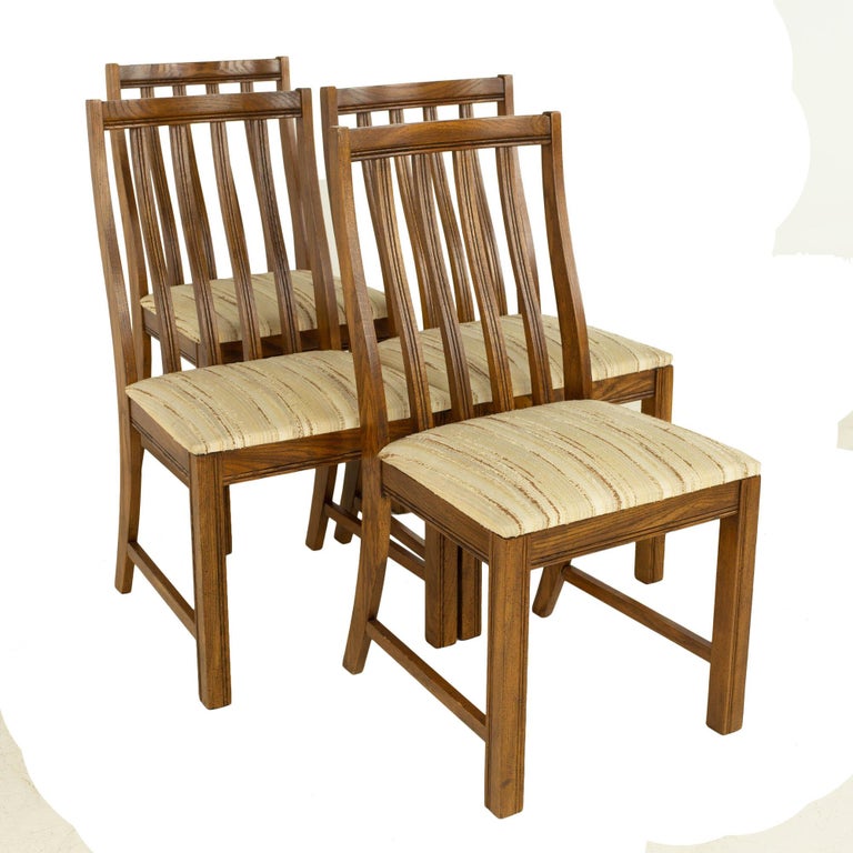 Lane First Edition Style Keller Mid Century Walnut Dining Chairs, Set