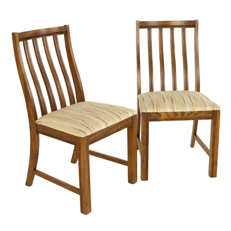 Lane First Edition Style Keller Mid Century Walnut Dining Chairs, Set