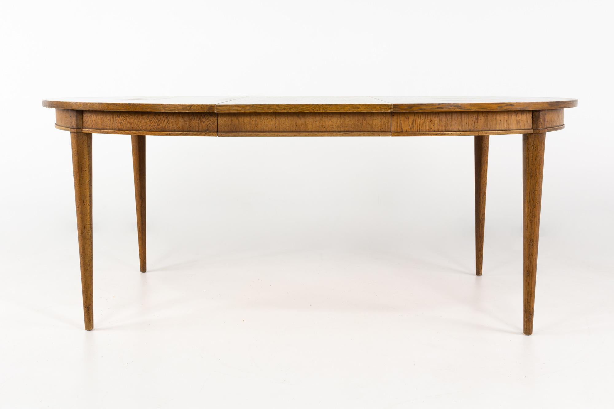 Lane First Edition Style Mid Century Walnut Dining Table with 2 Leaves 4