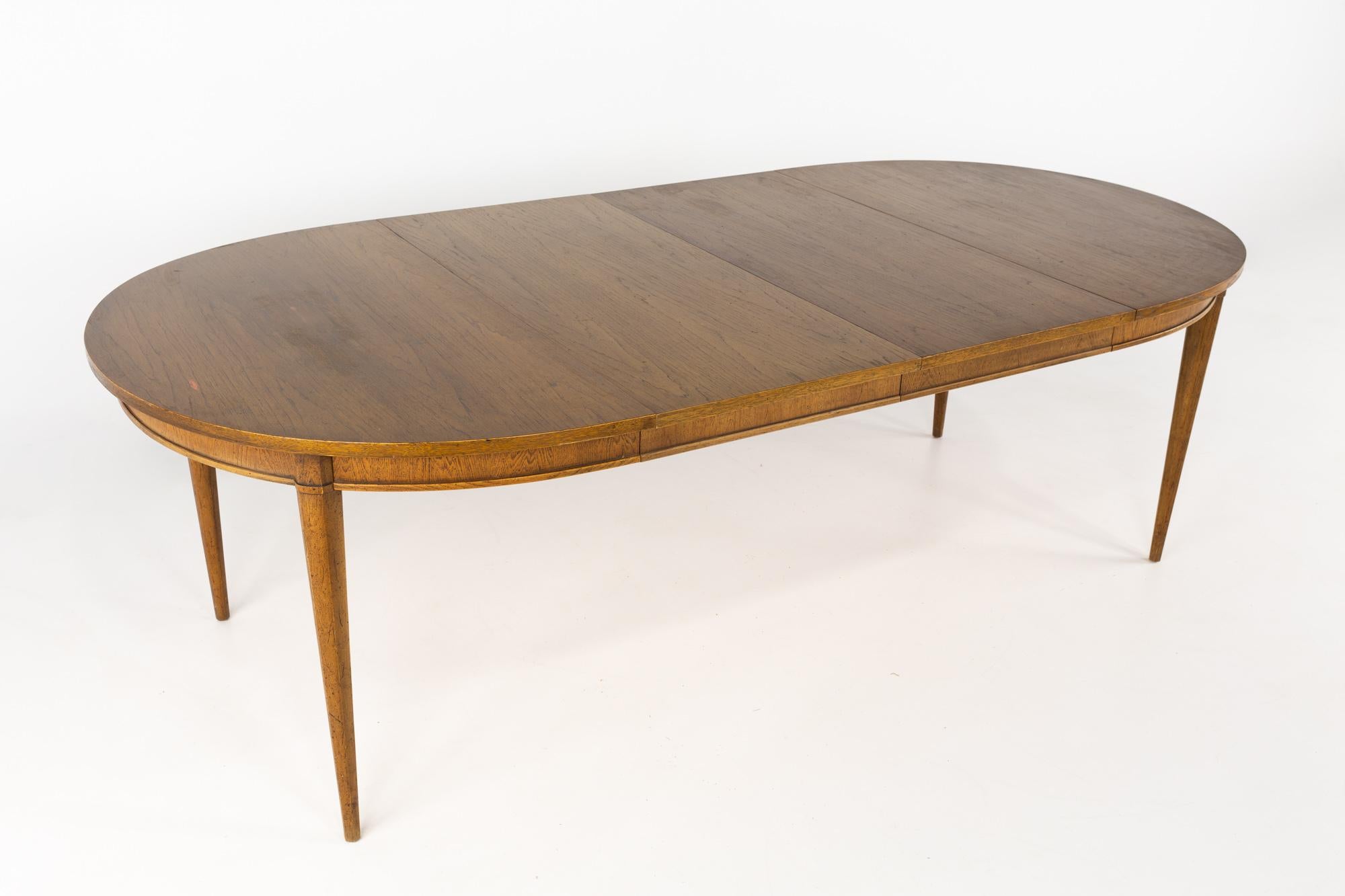 Lane First Edition Style Mid Century Walnut Dining Table with 2 Leaves 7
