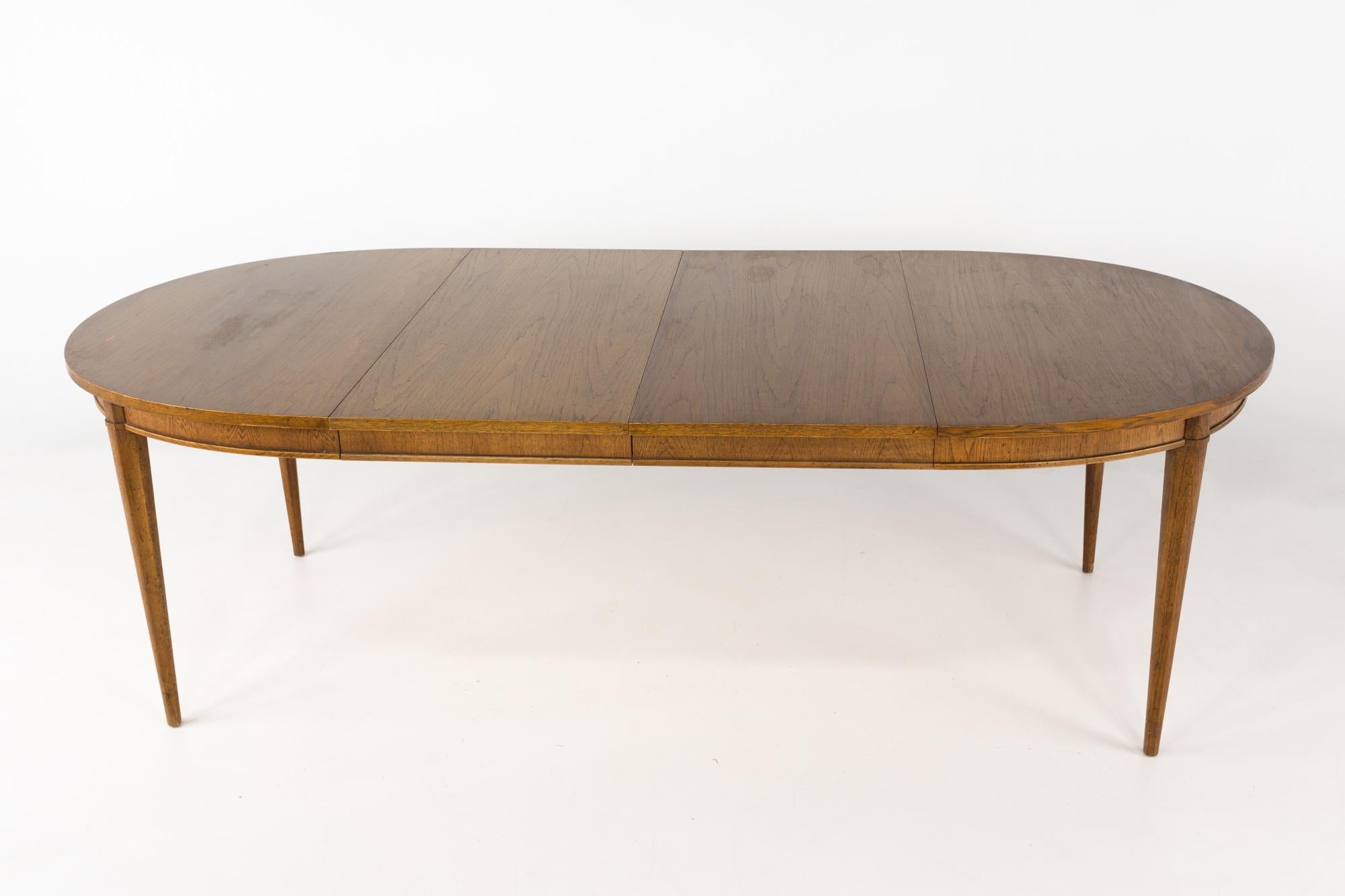 Lane First Edition Style Mid Century Walnut Dining Table with 2 Leaves 8