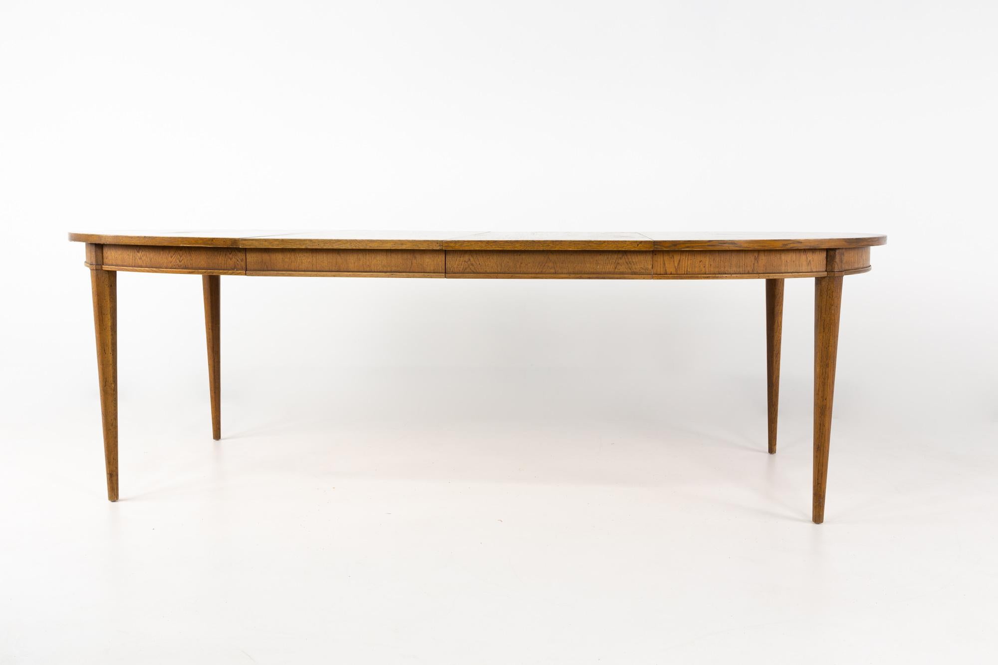 Lane First Edition Style Mid Century Walnut Dining Table with 2 Leaves 10