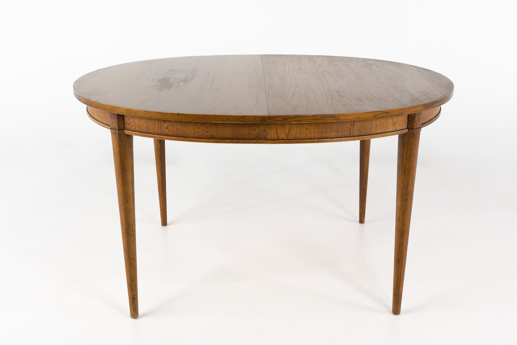 American Lane First Edition Style Mid Century Walnut Dining Table with 2 Leaves
