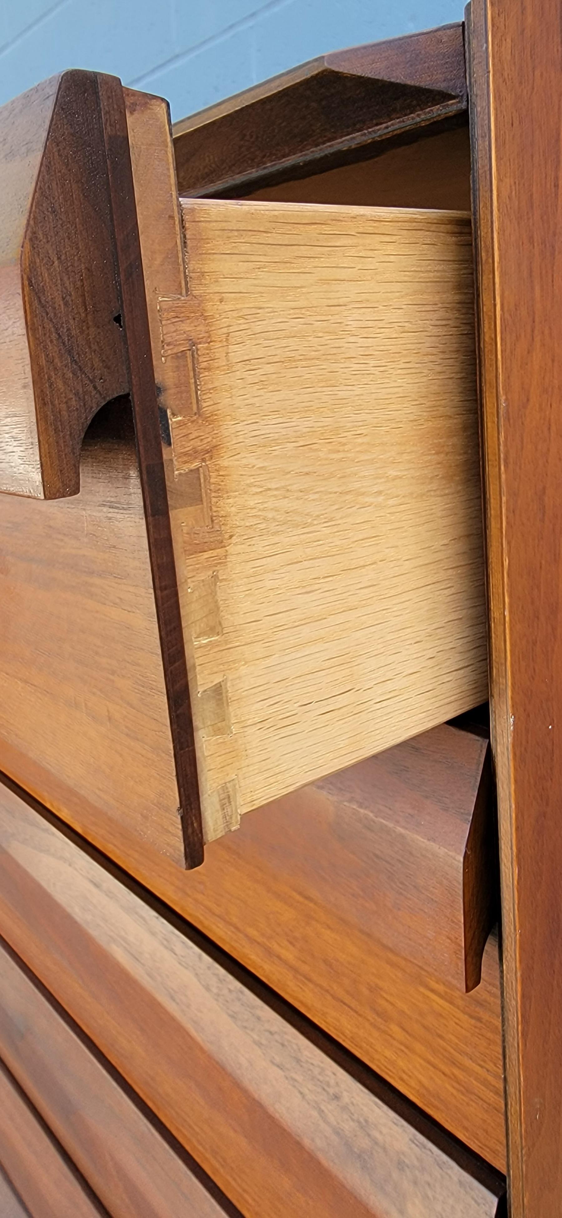 20th Century Lane First Edition Tall Dresser Mid-Century Modern Walnut, 1960s