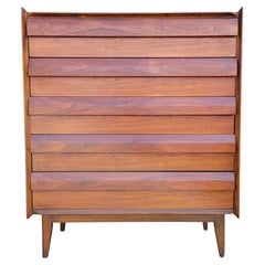 Lane First Edition Tall Dresser Mid-Century Modern Walnut, 1960s