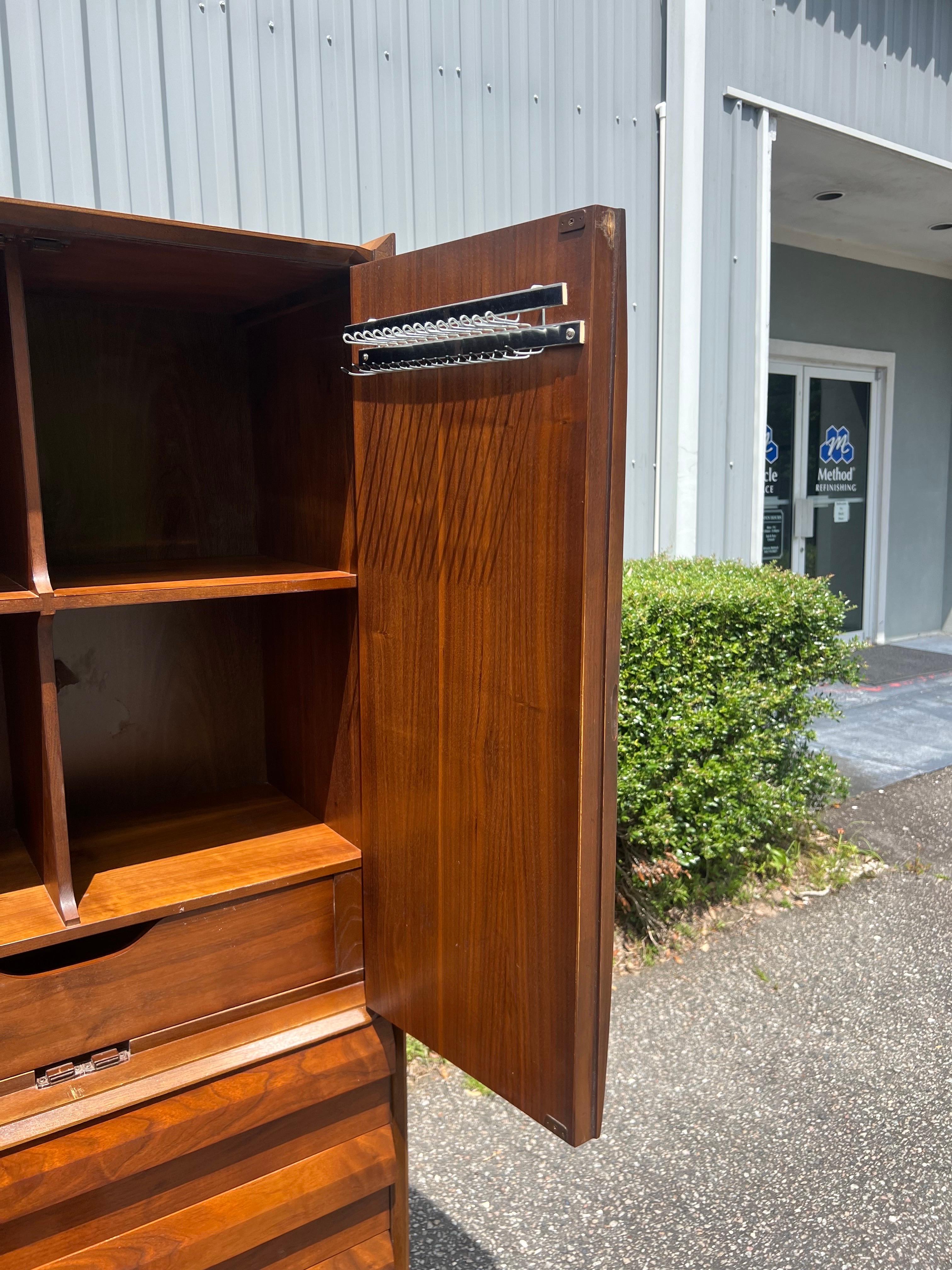 Lane First Edition Tall Mid Century Modern Gentlemen’s Armoire Dresser C. 1960s 5