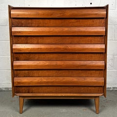 Lane "First Edition" Walnut Highboy Dresser