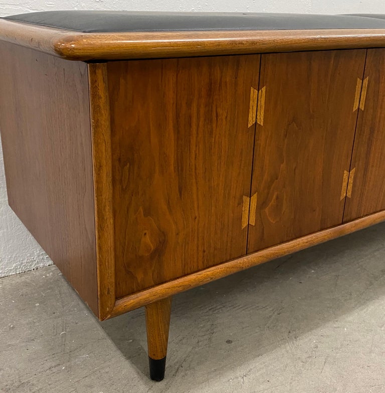 Lane Furniture "Acclaim" Cedar Lined Walnut Chest with Leather Seat