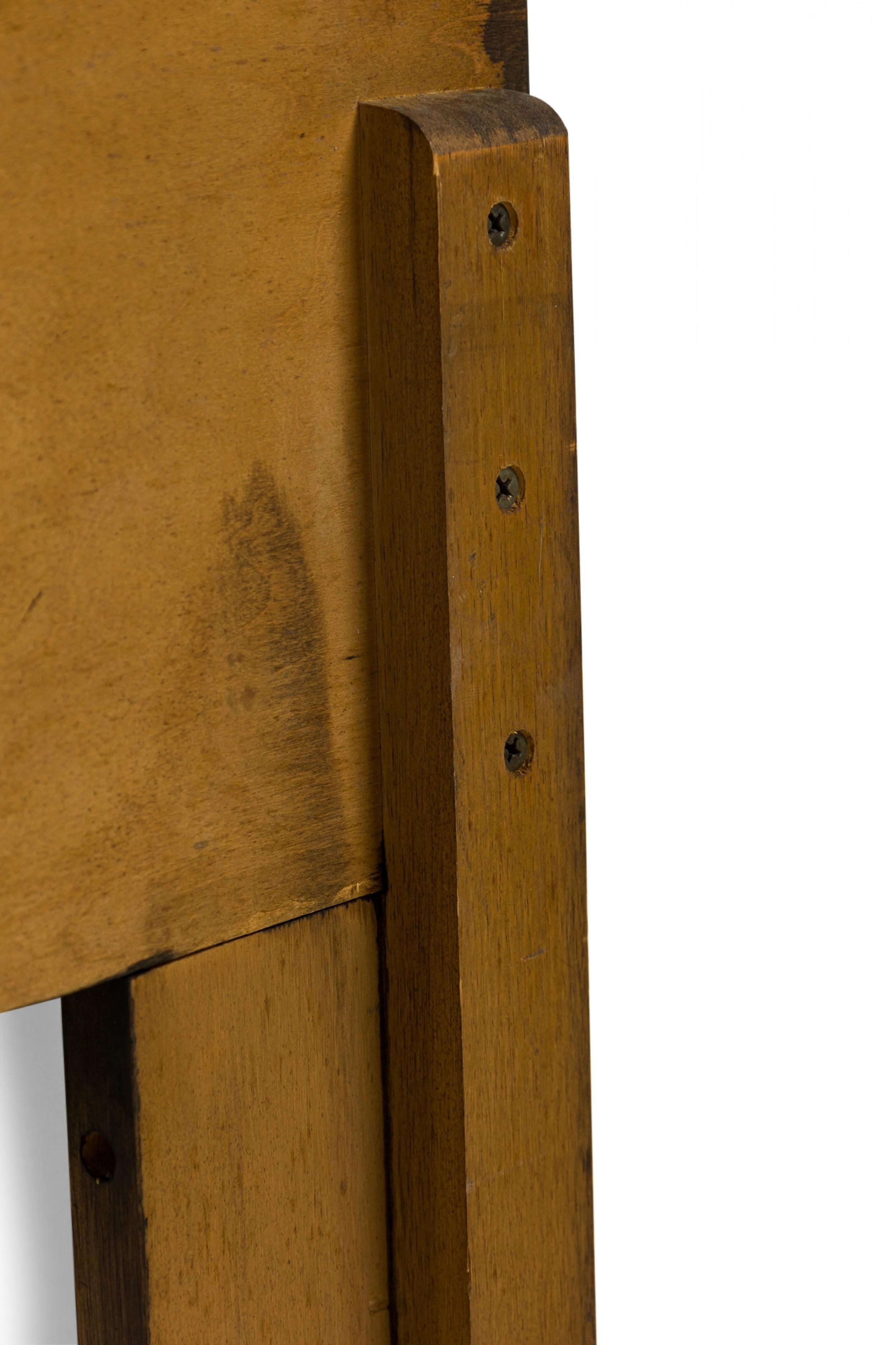 Lane Furniture Cabecero Cubista Americano de Mediados de Siglo de Madera Tamaño Queen Estadounidense