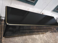 Lane Furniture Black Lacquer and Brass 9 Drawer Dresser