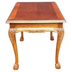 Lane Furniture Chippendale Style Banded Mahogany and Oak Side Table