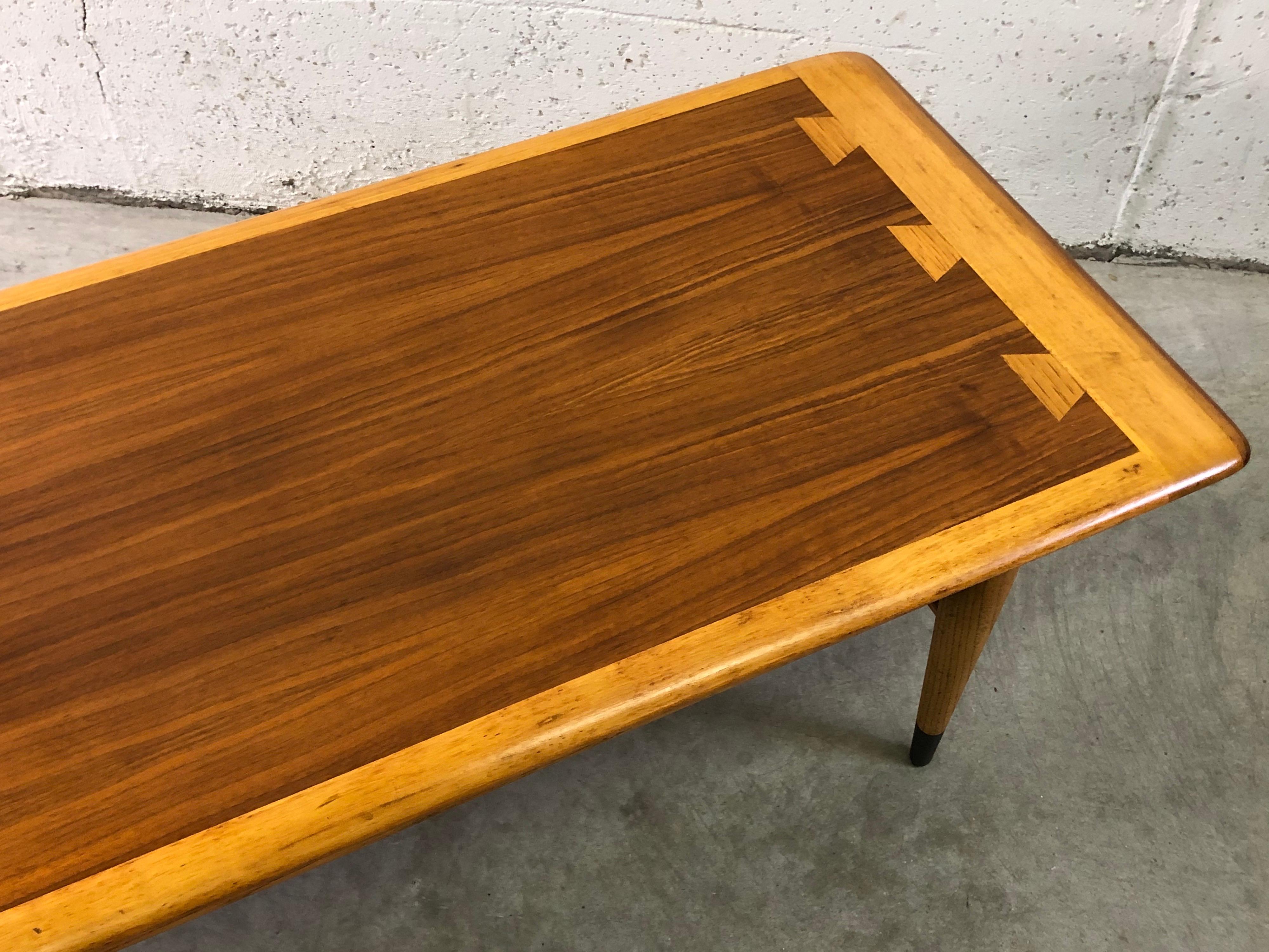 Mid-Century Modern Lane Furniture Co Dovetail Walnut Coffee Table