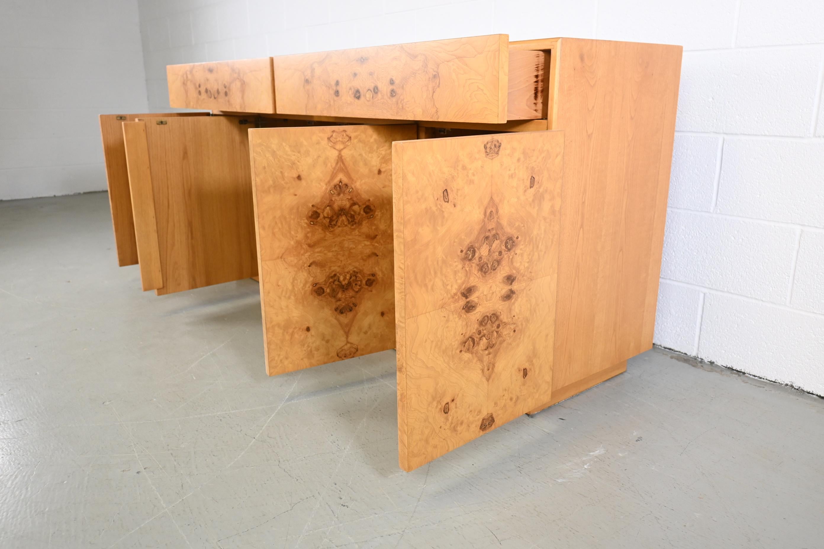 Lane Furniture Mid Century Modern Burl Wood Sideboard Credenza 2