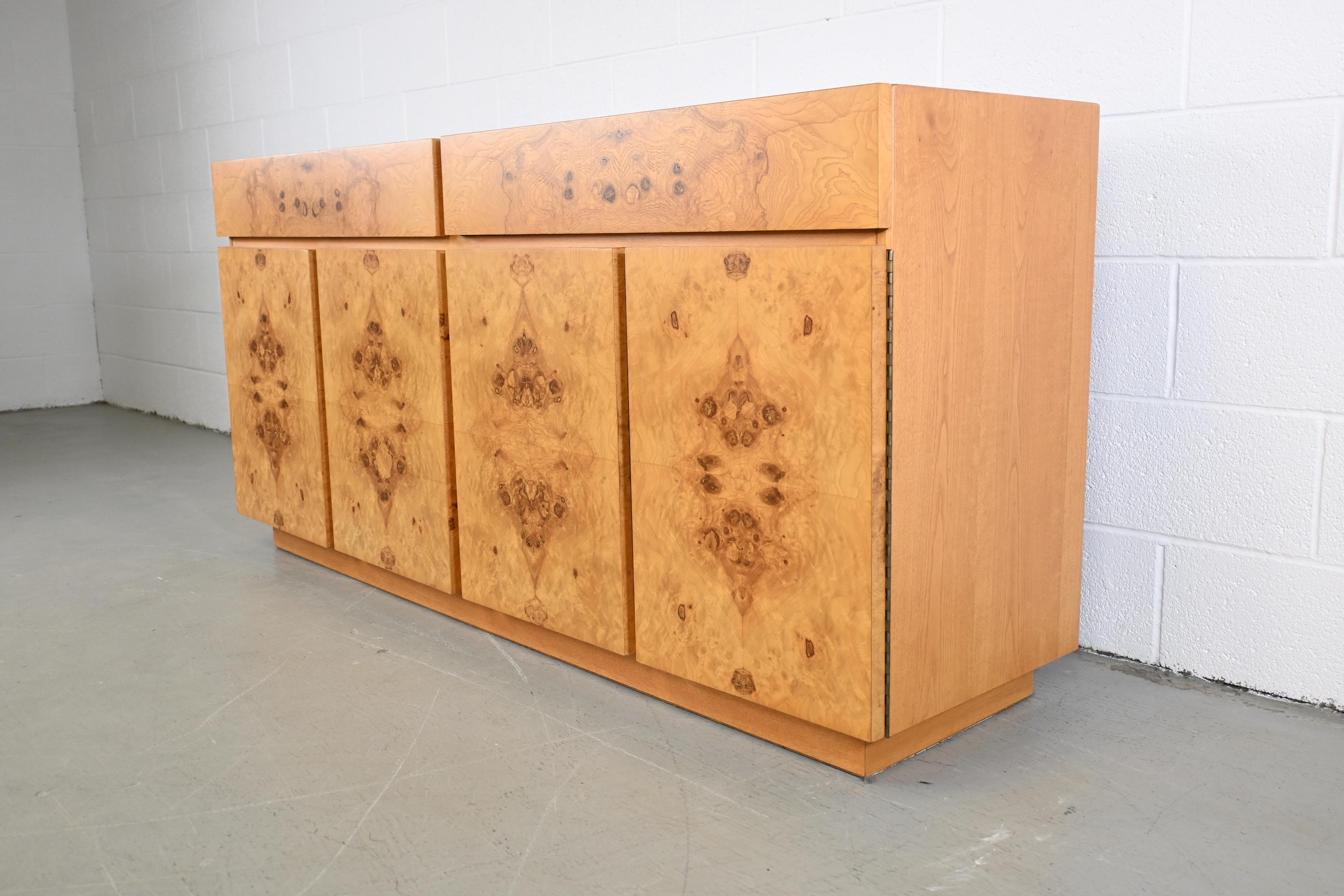 Mid-Century Modern Lane Furniture Mid Century Modern Burl Wood Sideboard Credenza