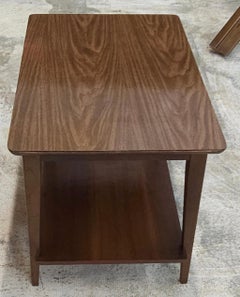 Lane Furniture Mid Century Style Tiered Walnut Side Table