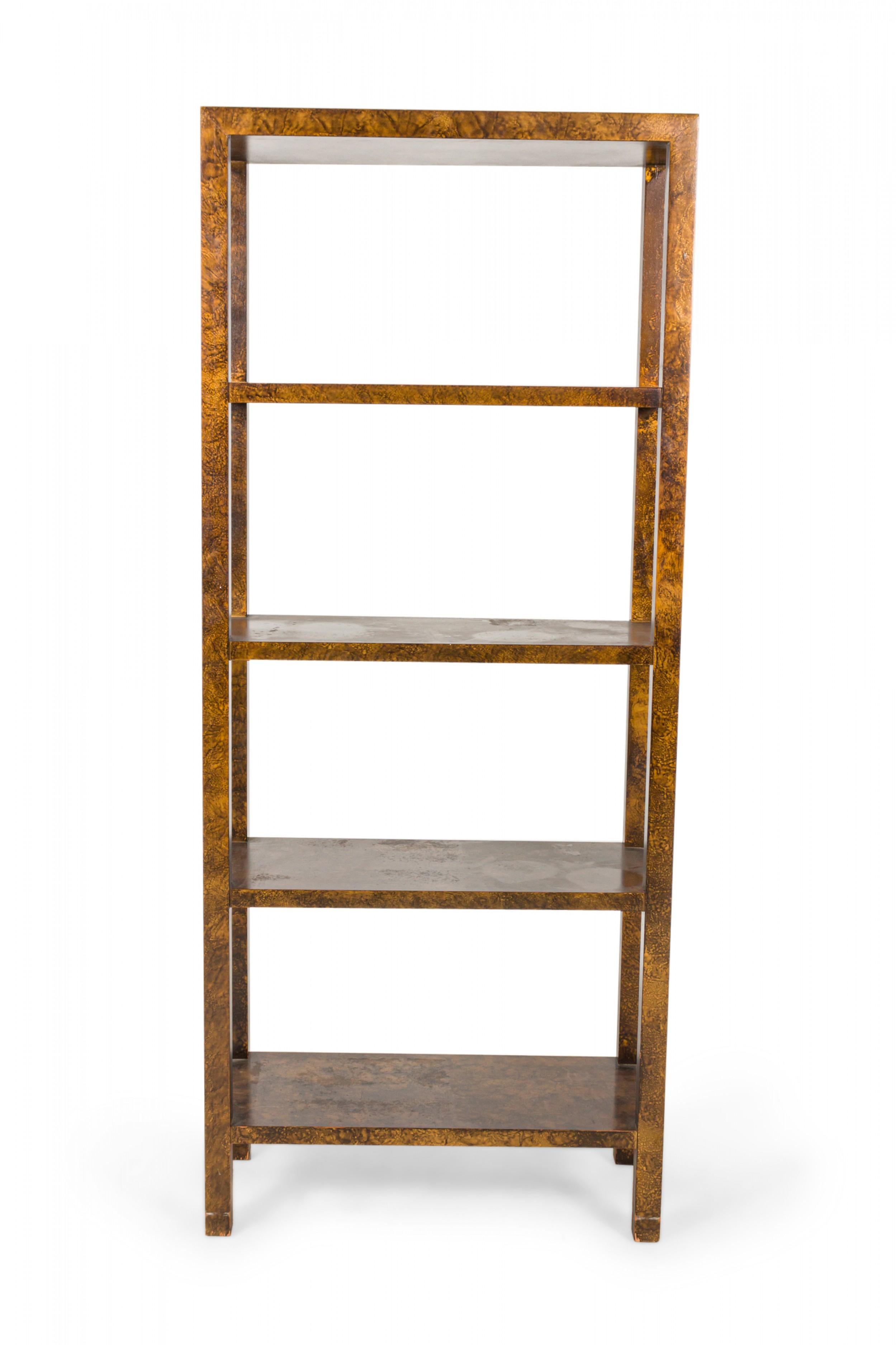 Lane Furniture Oil Drop Lacquer Four Shelf Bookcase / Etagere In Good Condition For Sale In New York, NY