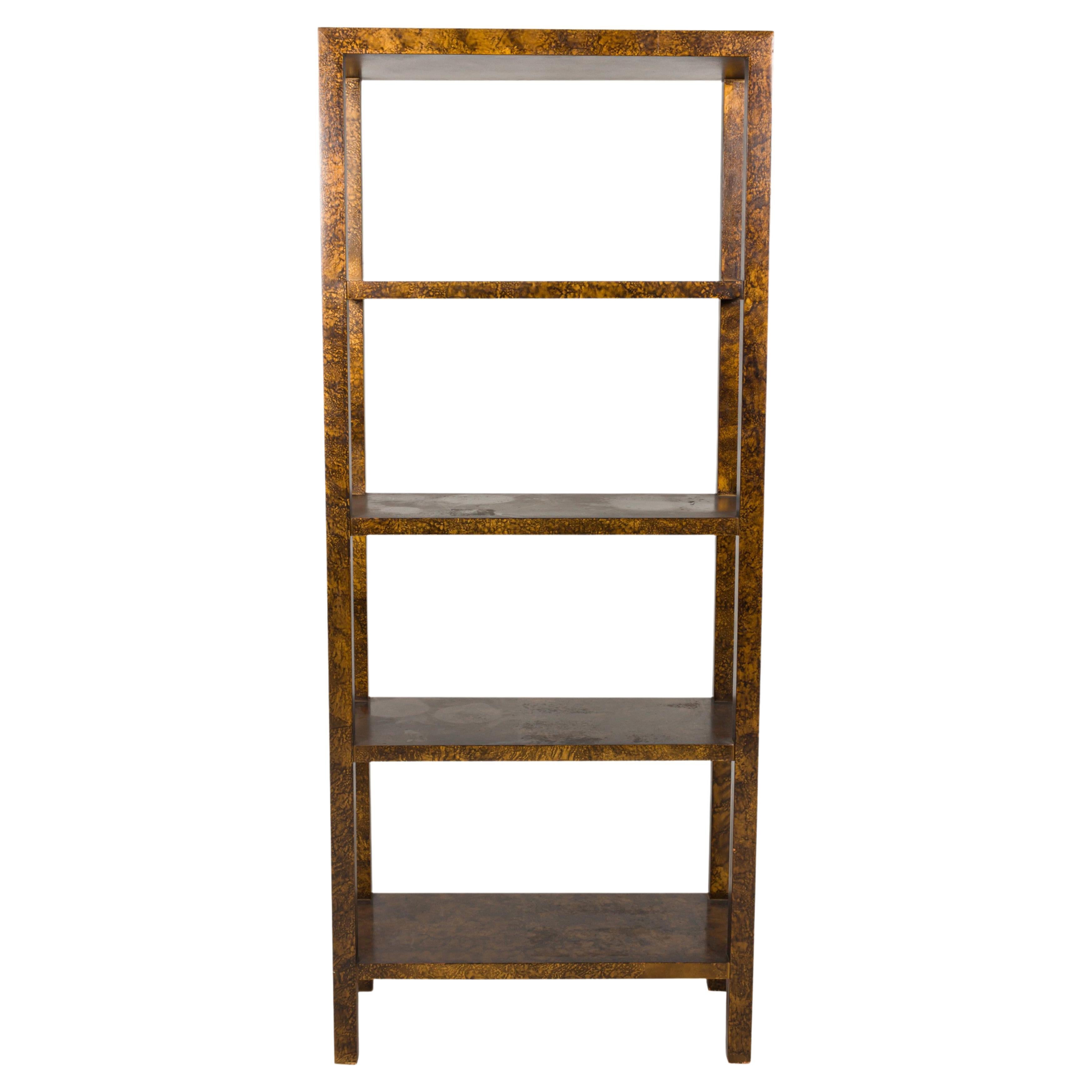 Lane Furniture Oil Drop Lacquer Four Shelf Bookcase / Etagere