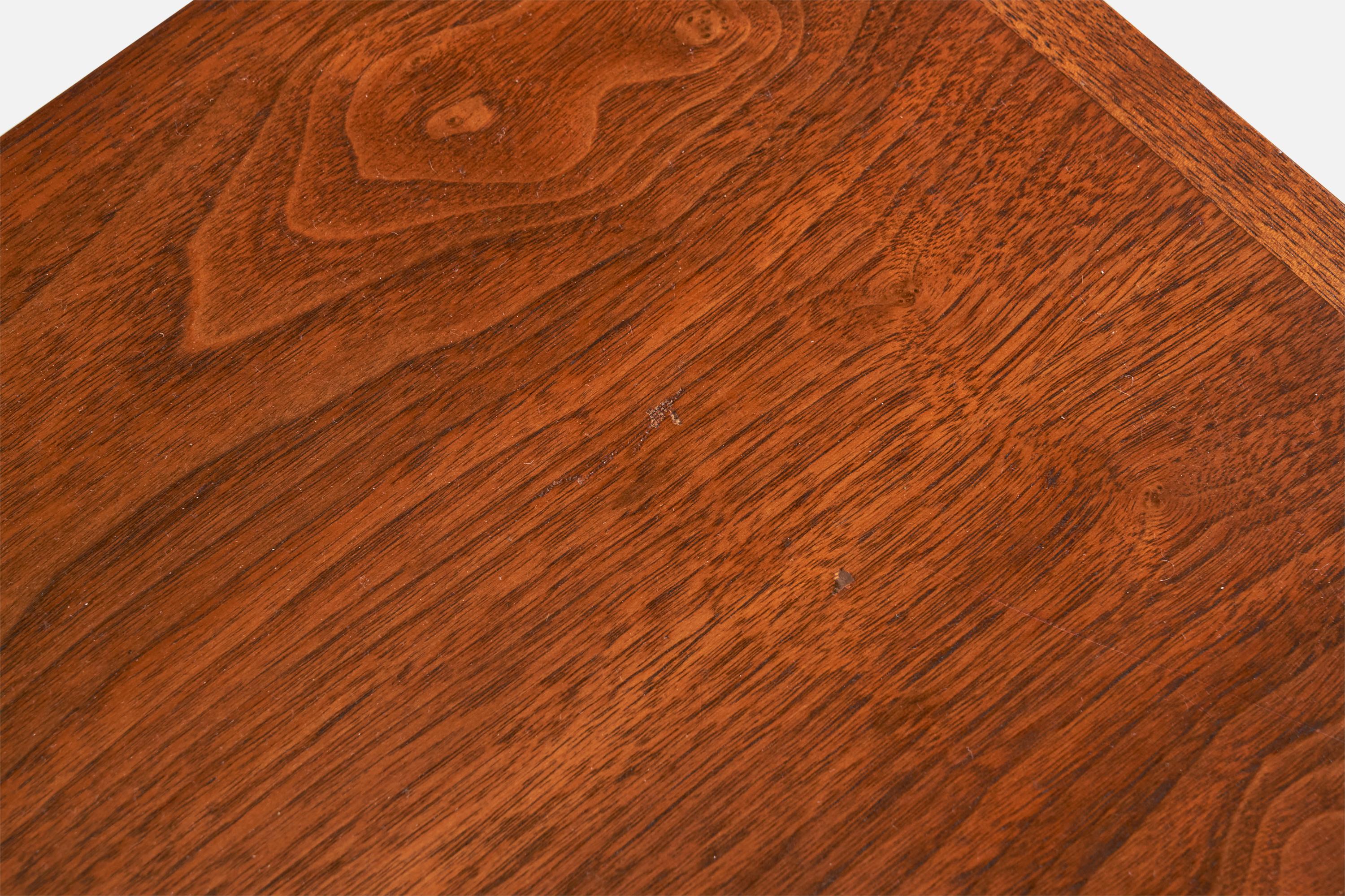 American Lane Furniture, Side Tables, Oak, Cane, USA, 1970s