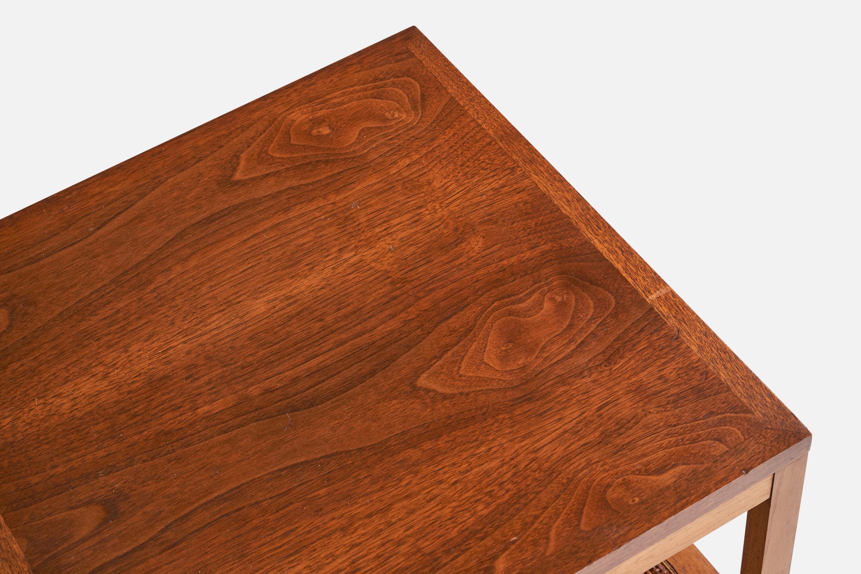 Lane Furniture, Side Tables, Oak, Cane, USA, 1970s 4