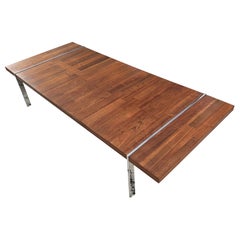 Lane Furniture Table à café ou à cocktail en noyer, palissandre et chrome