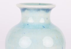 Vaso in ceramica canadese Studio Pottery di Lane Gordon Thorlaksson con supporto