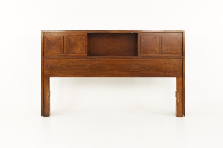 Lane Harlequin Style Mid Century Queen Storage Headboard at 1stDibs