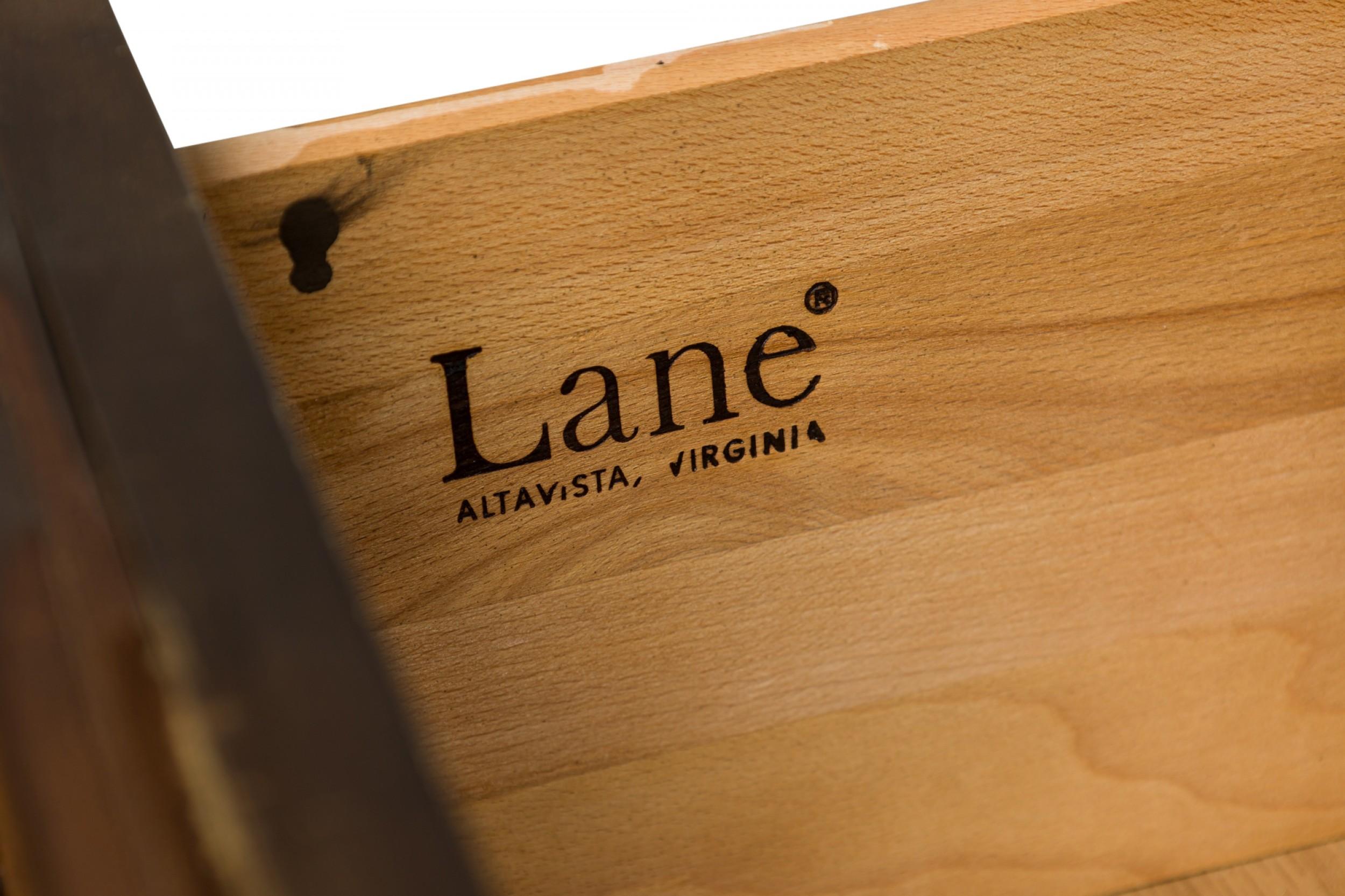Lane Mid-Century American Modern Brutalist Carved Front Credenza / Sideboard For Sale 11