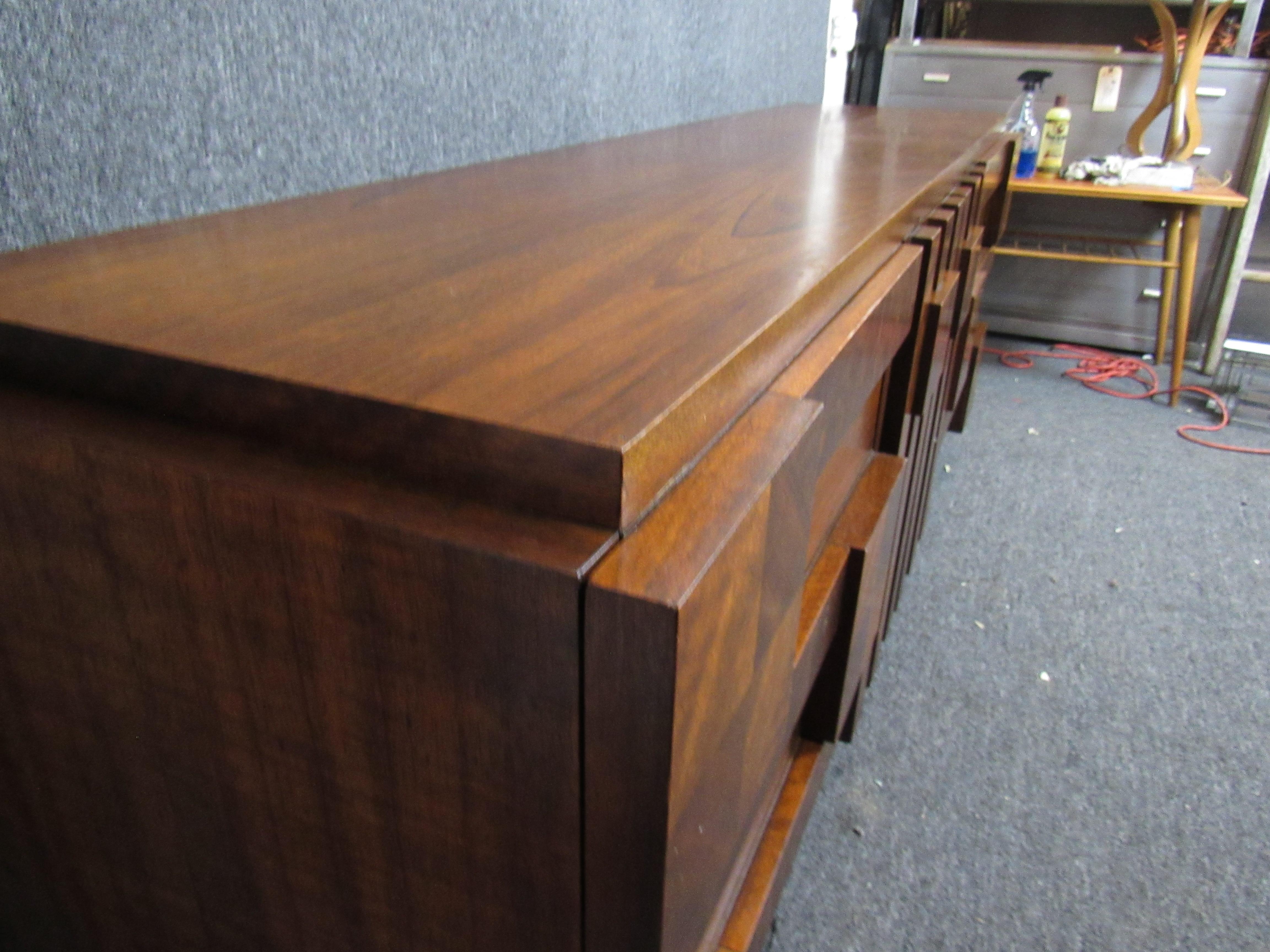 American Lane Mid-Century Brutalist Dresser